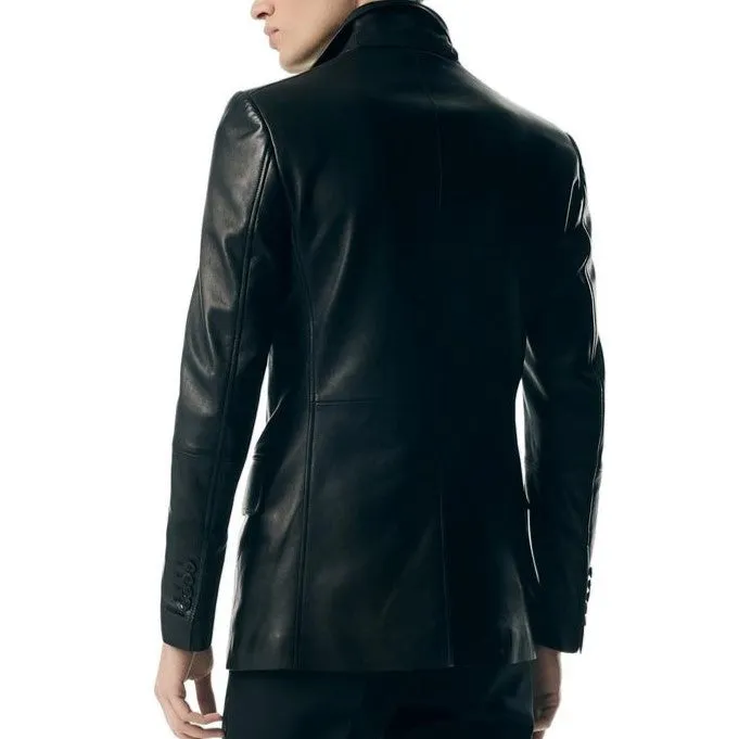 Aryan Lightweight Premium Genuine Leather Blazer Jacket for Men