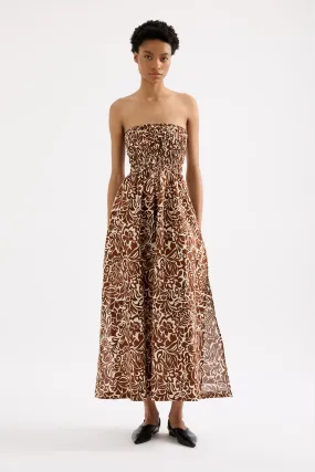 FLORENSE SHIRRED MAXI DRESS