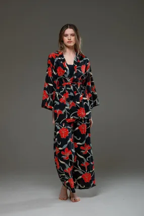 Kimono & Wide Legs Pants Set