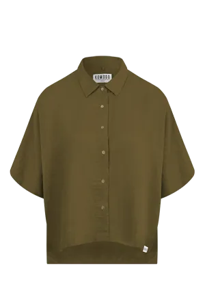 Kimono Linen Shirt Khaki