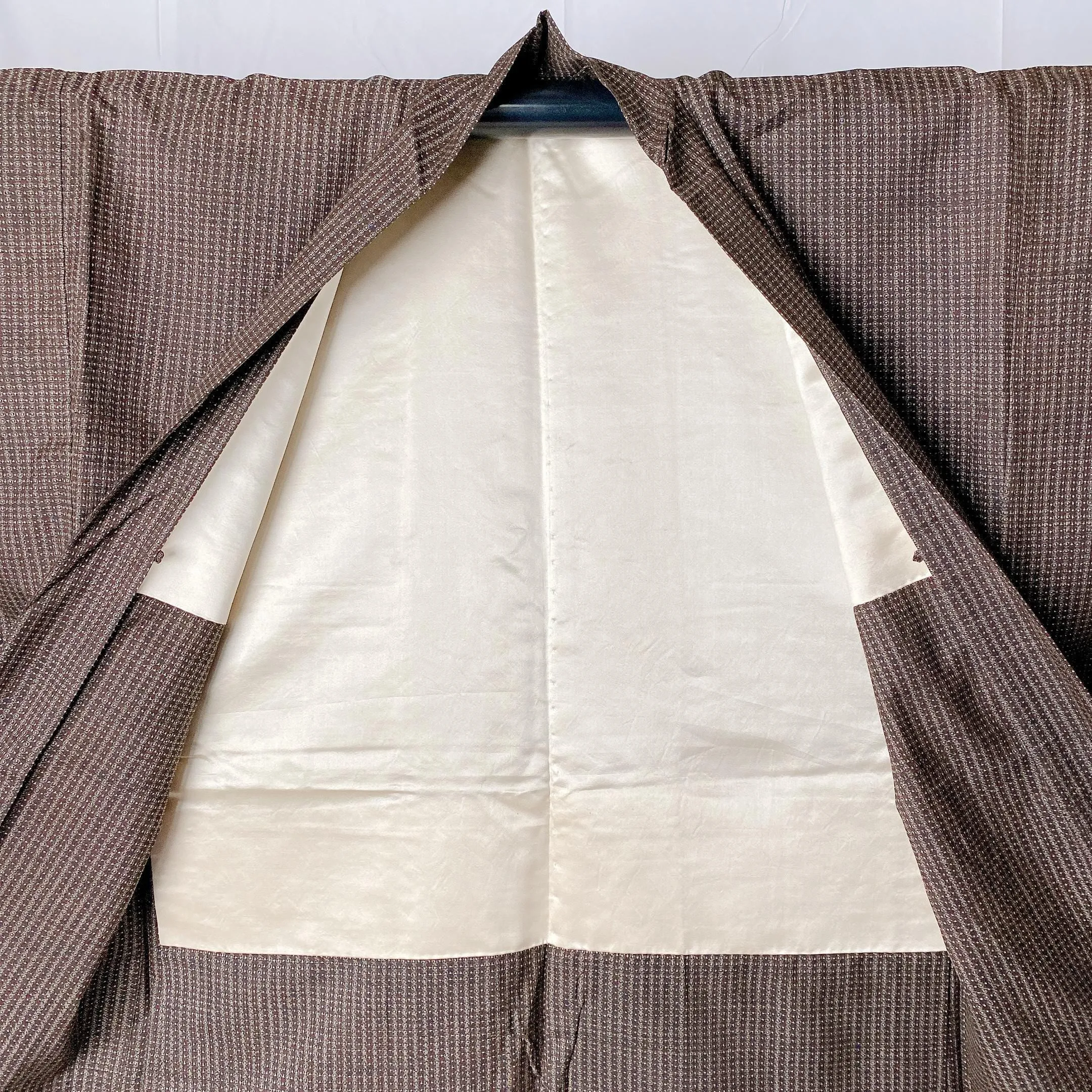 Men's Brown Haori, Versatile Jacket, Excelelnt, Silk, Versatile, Layered Lounge, Relaxing Casual Wear, Kimono, No strings