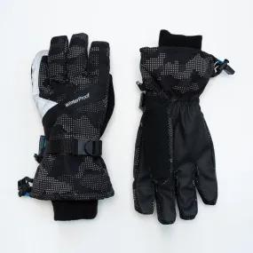 Men's Digital Black Snow Shovel Reflective Ski Gloves
