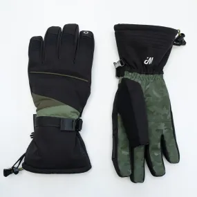 Men's Performance Black Army Green Ski Gloves