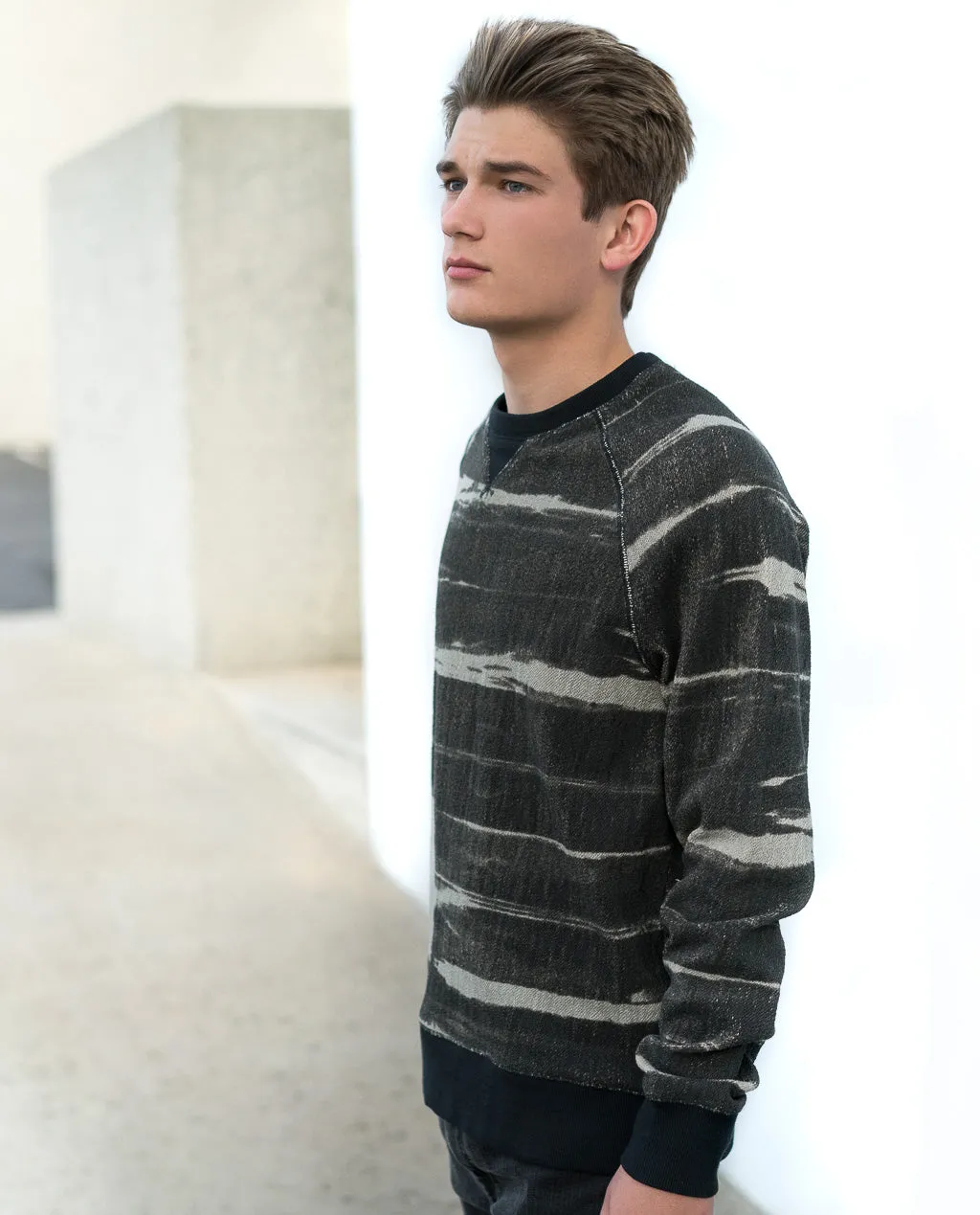 Oxford Lads Variegated Stripe Sweatshirt