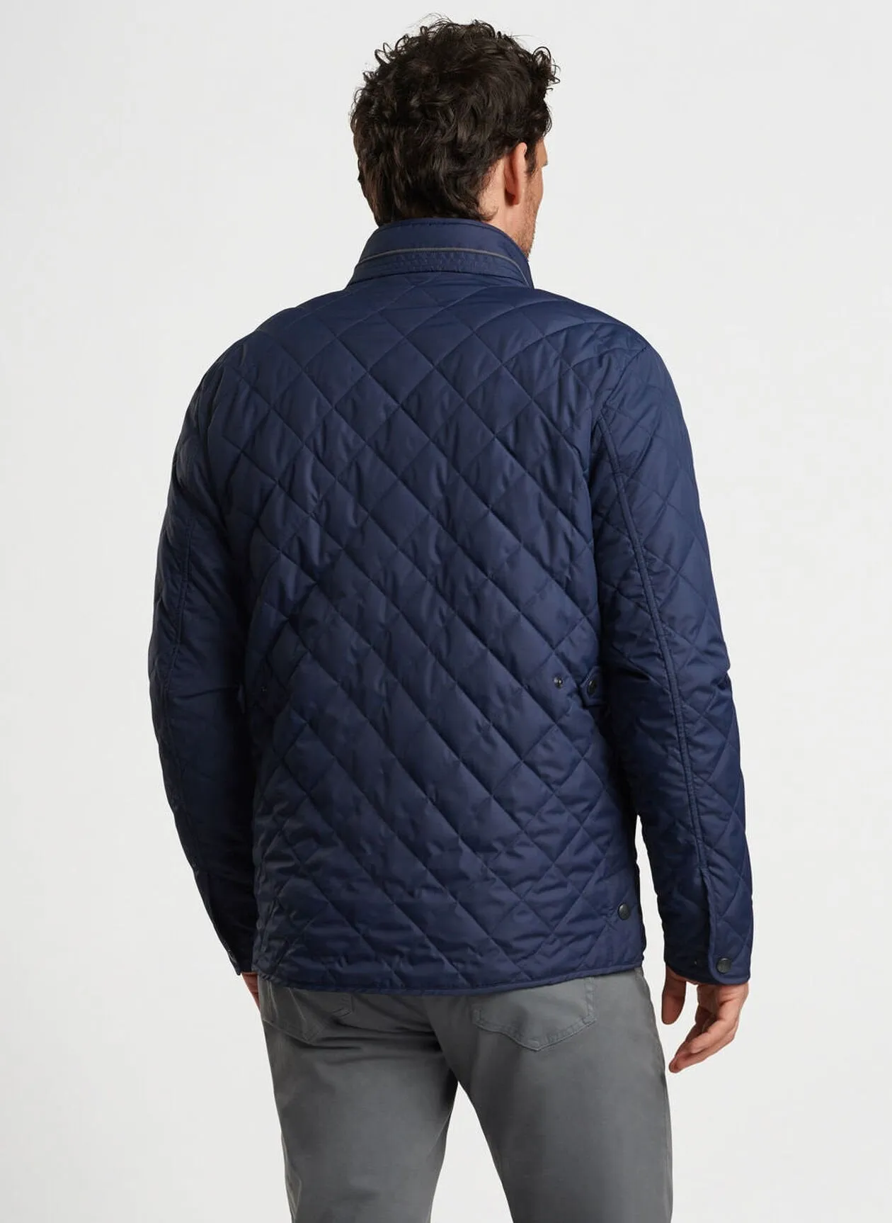 PETER MILLAR QUILTED SUFFOLK COAT - NAVY