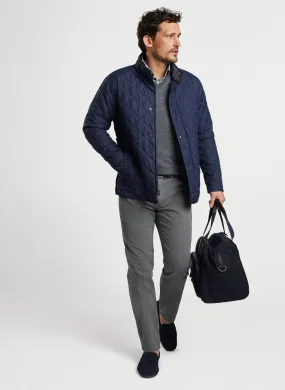 PETER MILLAR QUILTED SUFFOLK COAT - NAVY