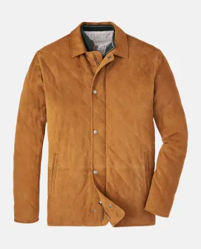 Peter Millar - Suffolk Quilted Suede Travel Coat - Whiskey