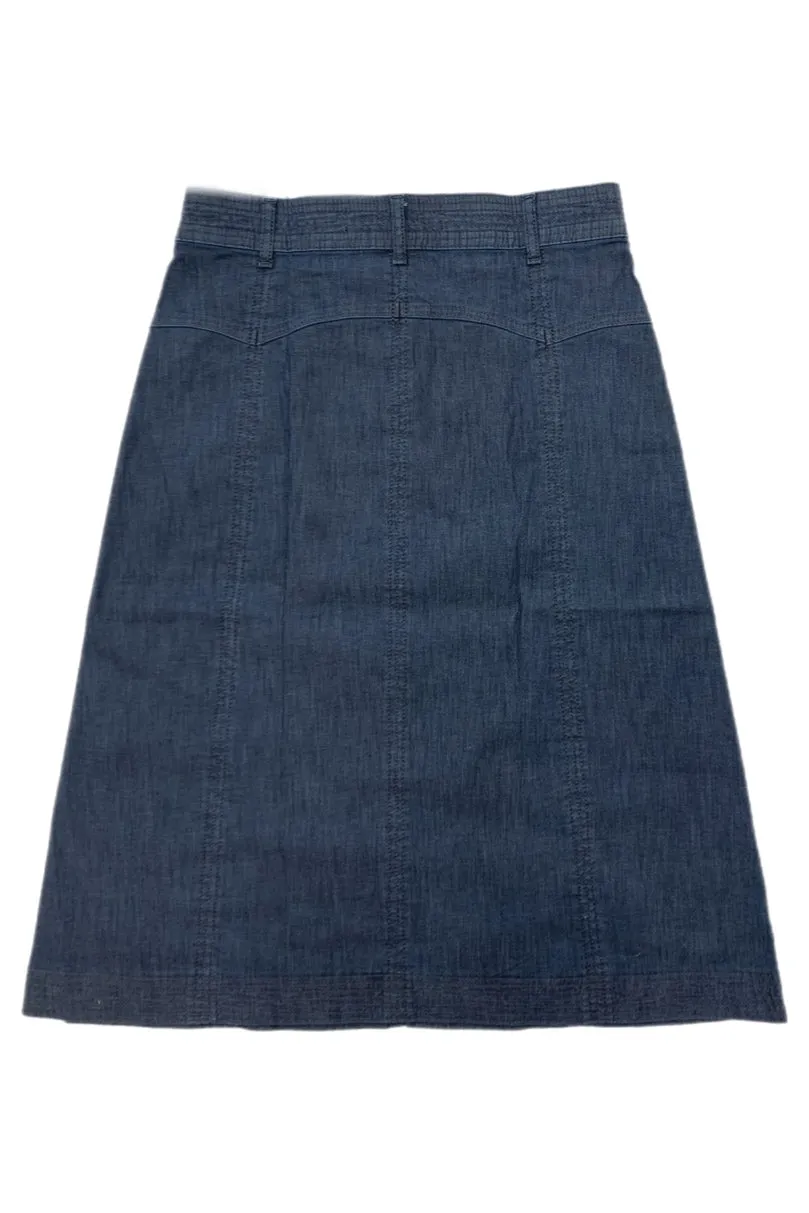 Plus Denim A-line Skirt 230-31D