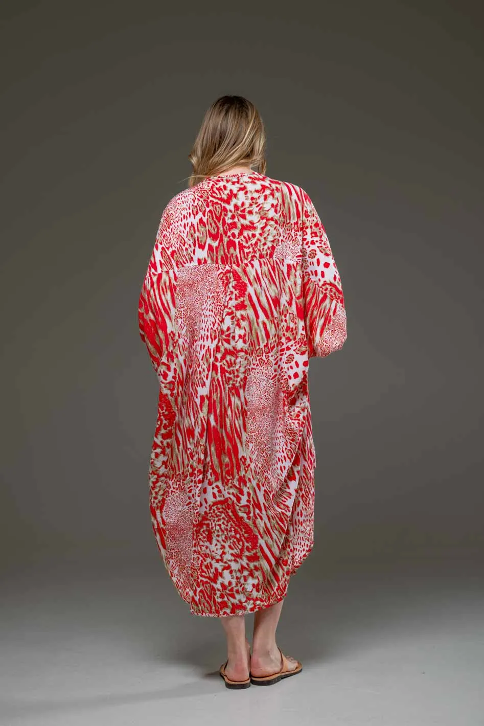Red Tiger Set of Kimono & Skirt