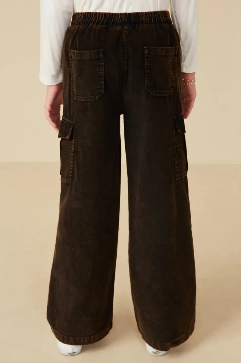 Washed Corduroy Wide Leg Pant | Black Pack (13/14)