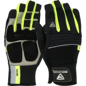 West Chester 96652/XL Hi-Vis Yeti Thermal Glove with Synthetic Leather Palm and Fleece Lining - Waterproof Insert
